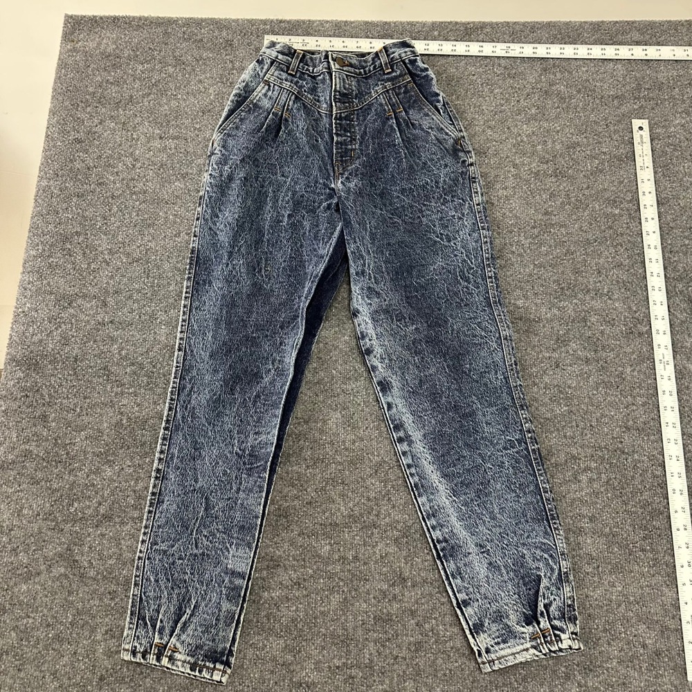 Sunset Blues Jeans Womens Size 8 Blue Acid Wash High Waist Pleated Tapered USA